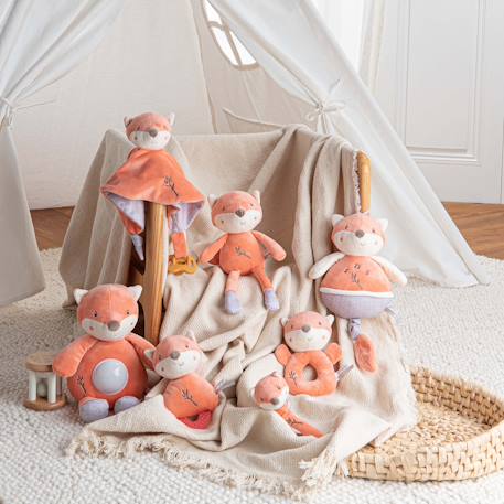 Hochet bamboo bebe - renard - 14 cm s/carte Blanc 4 - vertbaudet enfant 