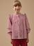 Chemise rayée volantée fille Rayure cerise 1 - vertbaudet enfant 