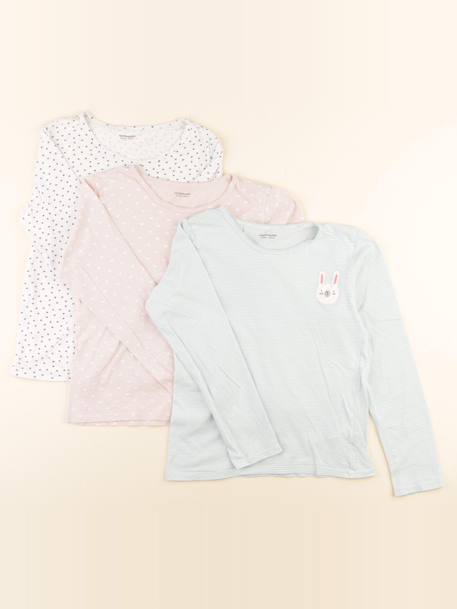 Lot de 3 maillots de corps - 10 ans Blanc, bleu, rose 1 - vertbaudet enfant 