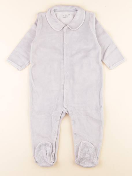 Pyjama velours - 18 mois Bleu 1 - vertbaudet enfant 