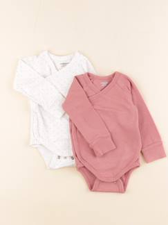 Seconde main-Fille-Lot de 2 bodies en coton - 6 mois