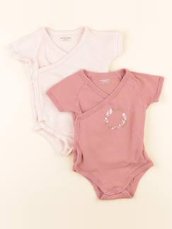 Seconde main-Fille-Lot de 2 bodies en coton - 12 mois