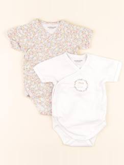 Seconde main-Fille-Lot de 2 bodies en coton - 6 mois