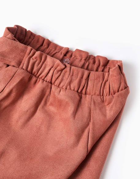 Short en maille interlock avec ceinture intégrée Marrón 3 - vertbaudet enfant 