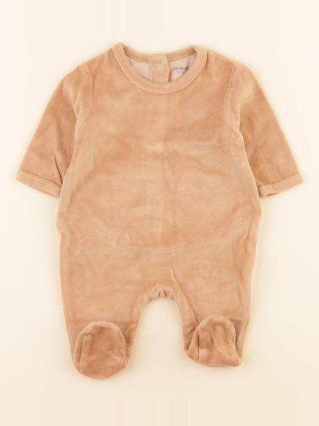 Pyjama velours - 1 mois Marron 1 - vertbaudet enfant 