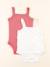 Lot de 2 bodies en coton - 6 mois Blanc, rose 1 - vertbaudet enfant 
