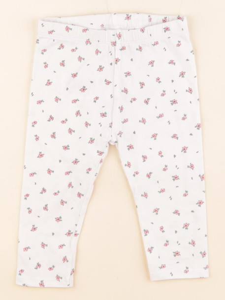 Legging - 9 mois Blanc, rose 1 - vertbaudet enfant 