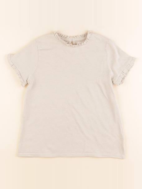 Tee-shirt - 10 ans Beige, or 1 - vertbaudet enfant 