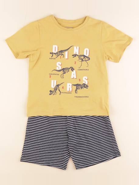 Pyjama coton - 6 ans Bleu, jaune 1 - vertbaudet enfant 
