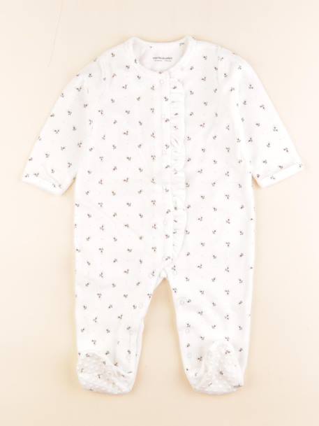Pyjama velours - 12 mois Blanc 1 - vertbaudet enfant 