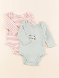 Seconde main-Fille-Lot de 2 bodies en coton - 1 mois