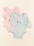 Lot de 2 bodies en coton - 1 mois Rose, vert 1 - vertbaudet enfant 