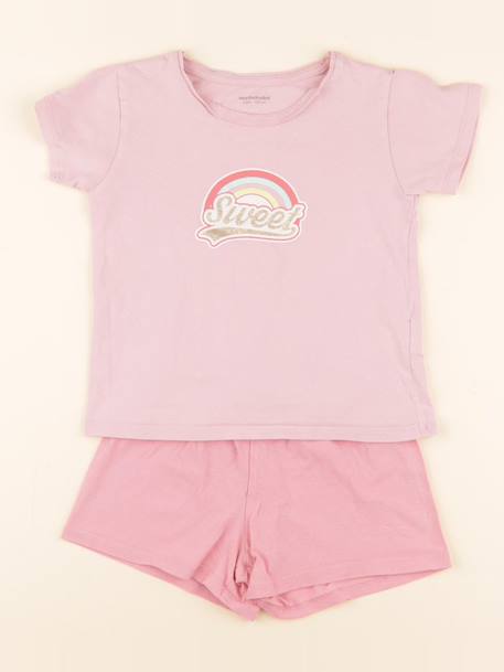 Pyjama coton - 4 ans Rose 1 - vertbaudet enfant 