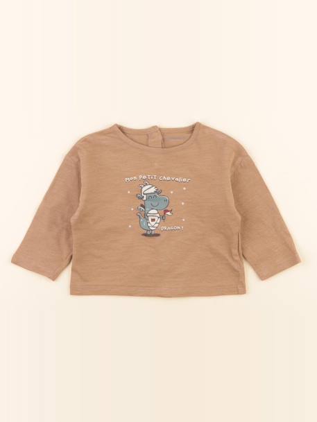 Tee-shirt - 6 mois Marron 1 - vertbaudet enfant 