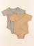 Lot de 2 bodies en coton - 9 mois Marron, vert 1 - vertbaudet enfant 