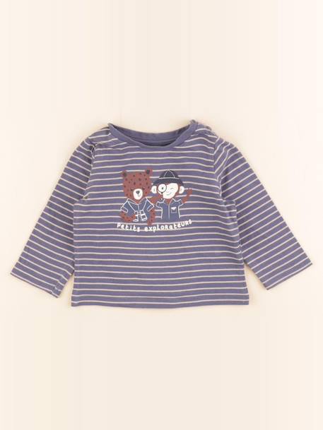 Tee-shirt - 9 mois Bleu 1 - vertbaudet enfant 