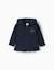 Sweat zippé en molleton à capuche avec imprimé Bleu foncé 1 - vertbaudet enfant 