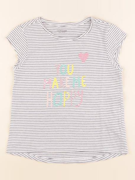 Tee-shirt - 8 ans Blanc 1 - vertbaudet enfant 