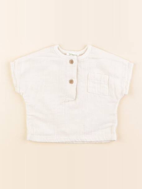 Tee-shirt - 1 mois Beige 1 - vertbaudet enfant 