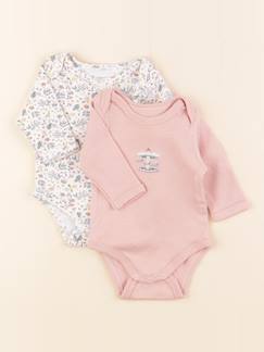 Seconde main-Fille-Lot de 2 bodies en coton - 1 mois
