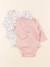 Lot de 2 bodies en coton - 1 mois Blanc, rose 1 - vertbaudet enfant 