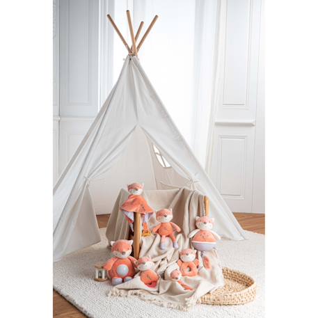 Hochet bamboo bebe - renard - 14 cm s/carte Blanc 5 - vertbaudet enfant 