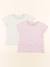 Lot de 2 tee-shirts - 4 ans Rose, vert 1 - vertbaudet enfant 