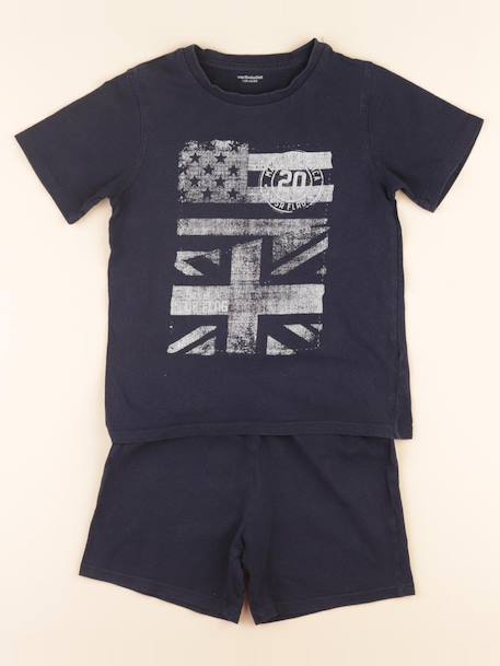 Pyjama coton - 8 ans Bleu 1 - vertbaudet enfant 
