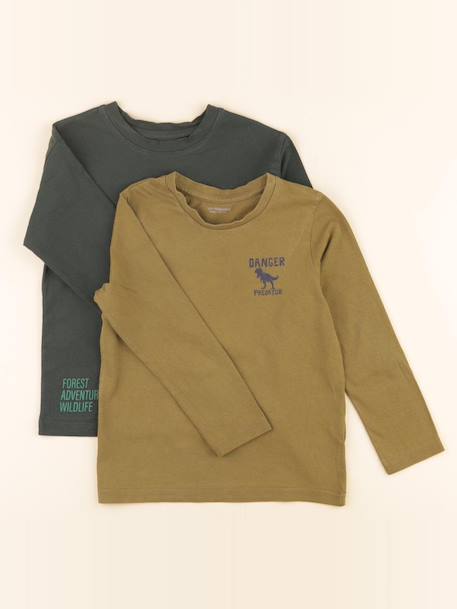 Lot de 2 tee-shirts - 6 ans Vert 1 - vertbaudet enfant 