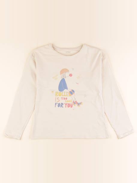 Tee-shirt - 10 ans Beige, or 1 - vertbaudet enfant 