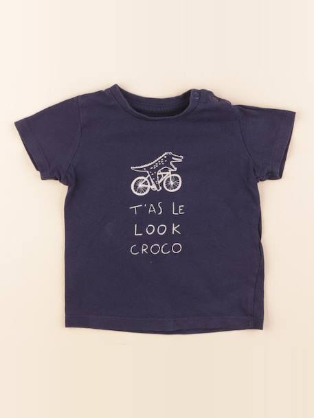 Tee-shirt - 12 mois Bleu 1 - vertbaudet enfant 