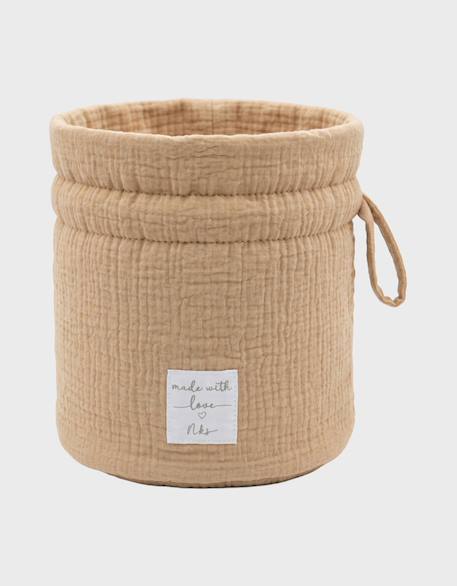 Panier de rangement nomade coton bio Beige 1 - vertbaudet enfant 