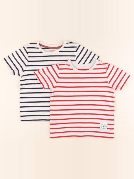 Lot de 2 tee-shirts - 4 ans Blanc 1 - vertbaudet enfant 