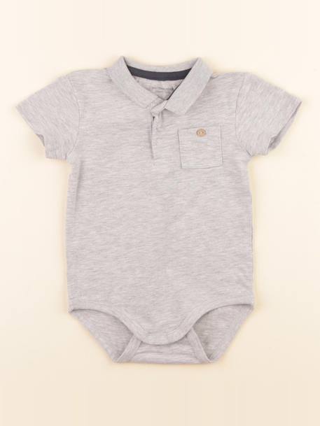 Body à col - 9 mois Gris 1 - vertbaudet enfant 