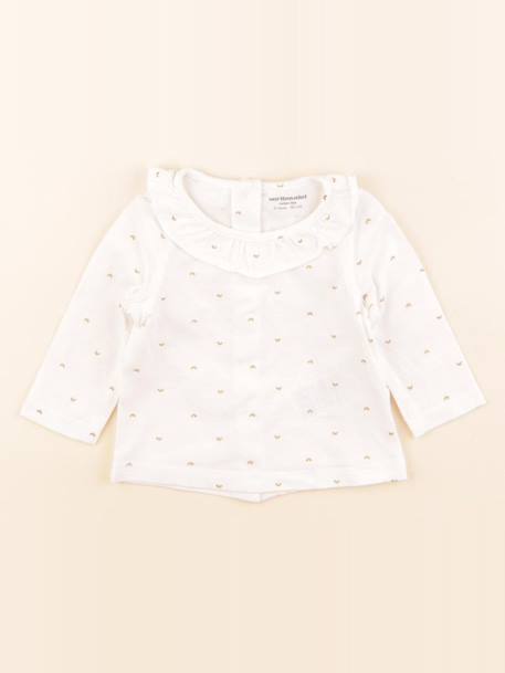 Tee-shirt - 3 mois Blanc 1 - vertbaudet enfant 
