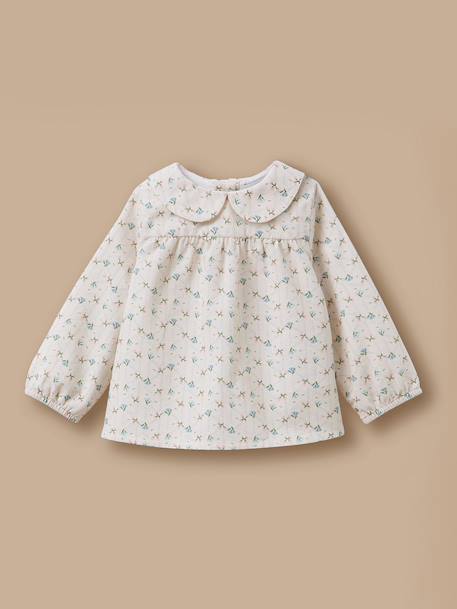 Blouse en velours imprimée bébé Imprimé camilla 1 - vertbaudet enfant 