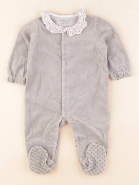 Pyjama velours - 9 mois Vert 1 - vertbaudet enfant 