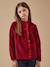 Chemise velours et dentelle fille Cerise+Ecru 1 - vertbaudet enfant 