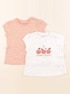 Seconde main-Fille-Lot de 2 tee-shirts - 12 mois