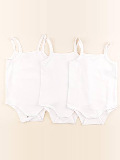 Lot de 3 bodies en coton - 36 mois Blanc 1 - vertbaudet enfant 