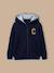 Sweat zippé à capuche garçon Gris chine+Marine 7 - vertbaudet enfant 