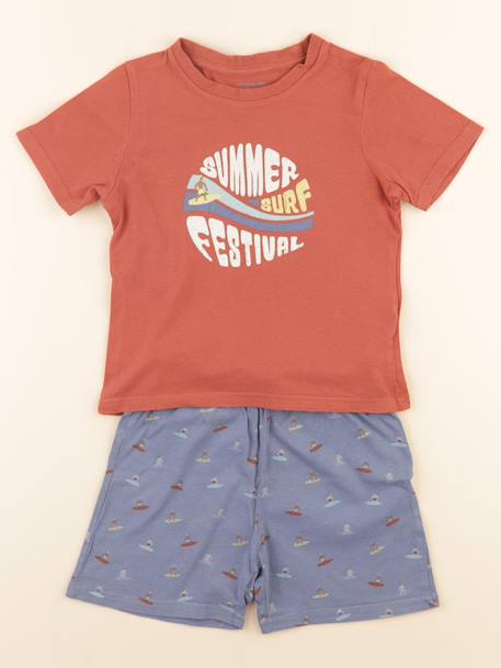 Pyjama coton - 4 ans Bleu, rouge 1 - vertbaudet enfant 