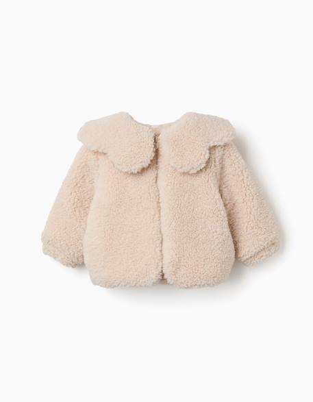 Veste matelassée en sherpa avec maxi col Blanc 2 - vertbaudet enfant 