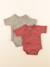 Lot de 2 bodies en coton - 1 mois Rouge, vert 1 - vertbaudet enfant 