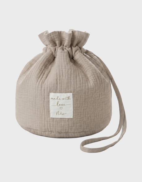 Panier de rangement nomade coton bio Beige 3 - vertbaudet enfant 