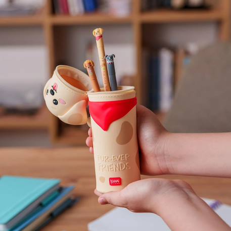 Trousse 2 en 1 en silicone golden fur-ever friends - kawaii Beige 5 - vertbaudet enfant 