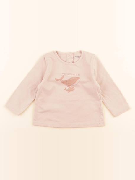 Tee-shirt - 12 mois Rose 1 - vertbaudet enfant 