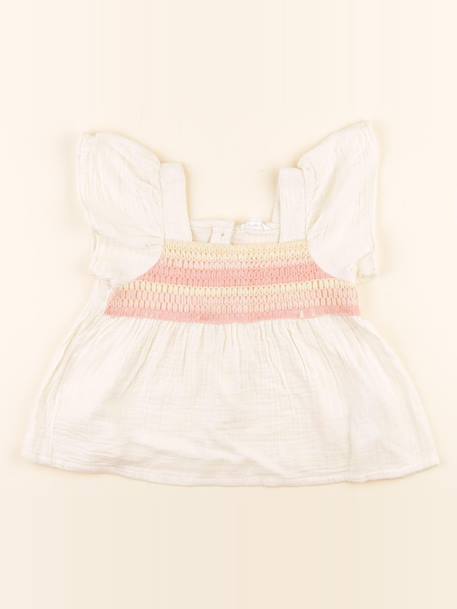Blouse - 3 ans Beige, rose 1 - vertbaudet enfant 