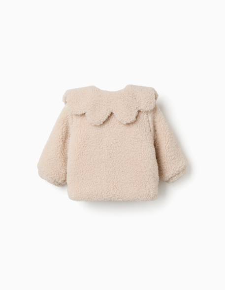 Veste matelassée en sherpa avec maxi col Blanc 3 - vertbaudet enfant 