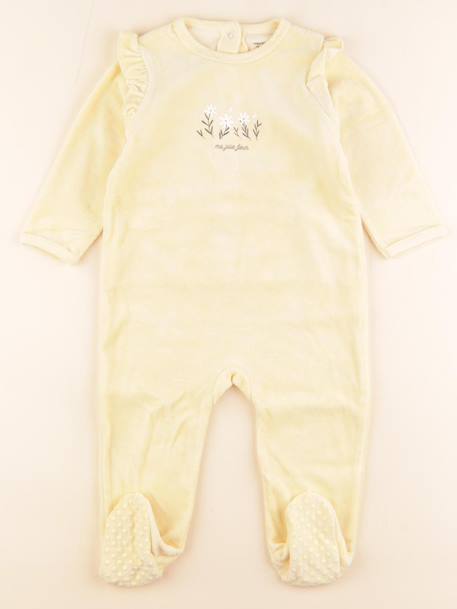 Pyjama velours - 18 mois Jaune 1 - vertbaudet enfant 